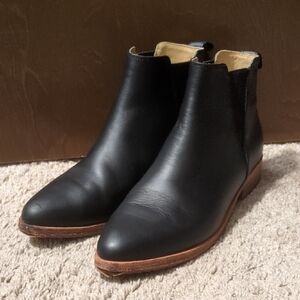 Nisolo Sz 8 Black Leather Boots Eva Everyday Chelsea Boot